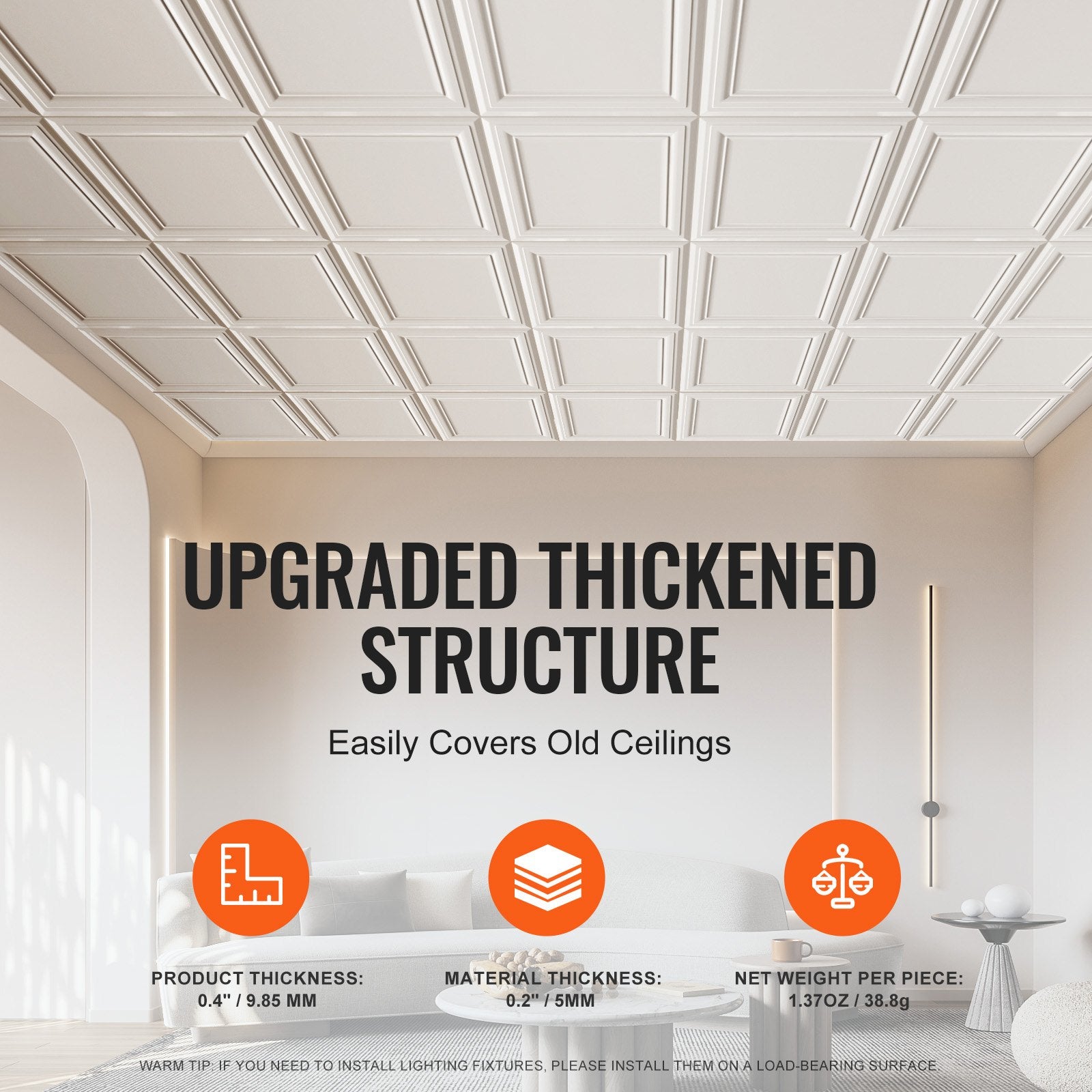 Building Toys: VEVOR Ceiling Tiles, 16-Pack 20 x 20 in, Drop Ceiling Tiles Premium Polystyrene Sheet, Easy Installation/ Cutting Plastic Glue-up Ceiling Tile, Basement Ceiling Covering for Home/Office Decoration