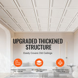 Building Toys: VEVOR Ceiling Tiles, 16-Pack 20 x 20 in, Drop Ceiling Tiles Premium Polystyrene Sheet, Easy Installation/ Cutting Plastic Glue-up Ceiling Tile, Basement Ceiling Covering for Home/Office Decoration