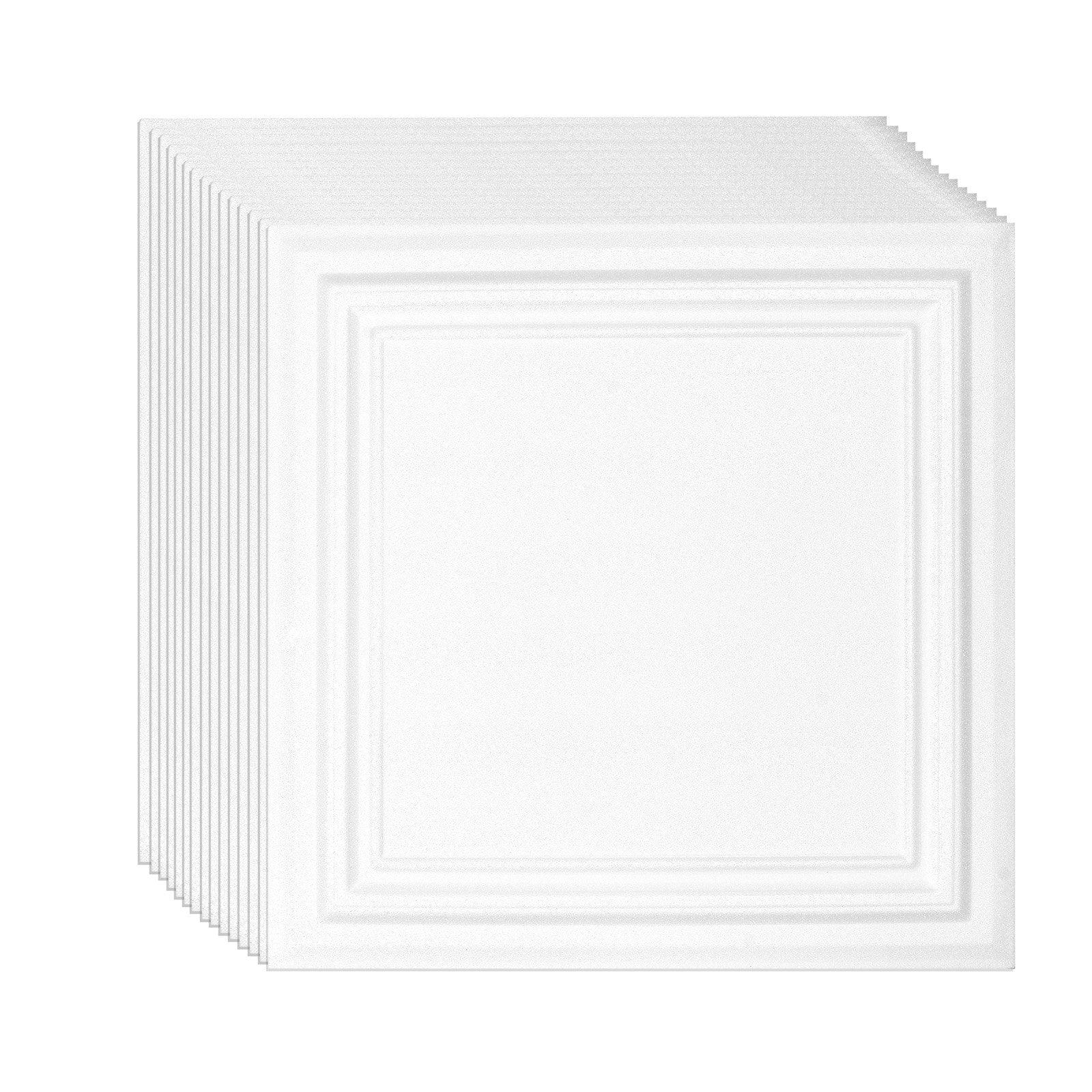 Building Toys: VEVOR Ceiling Tiles, 16-Pack 20 x 20 in, Drop Ceiling Tiles Premium Polystyrene Sheet, Easy Installation/ Cutting Plastic Glue-up Ceiling Tile, Basement Ceiling Covering for Home/Office Decoration