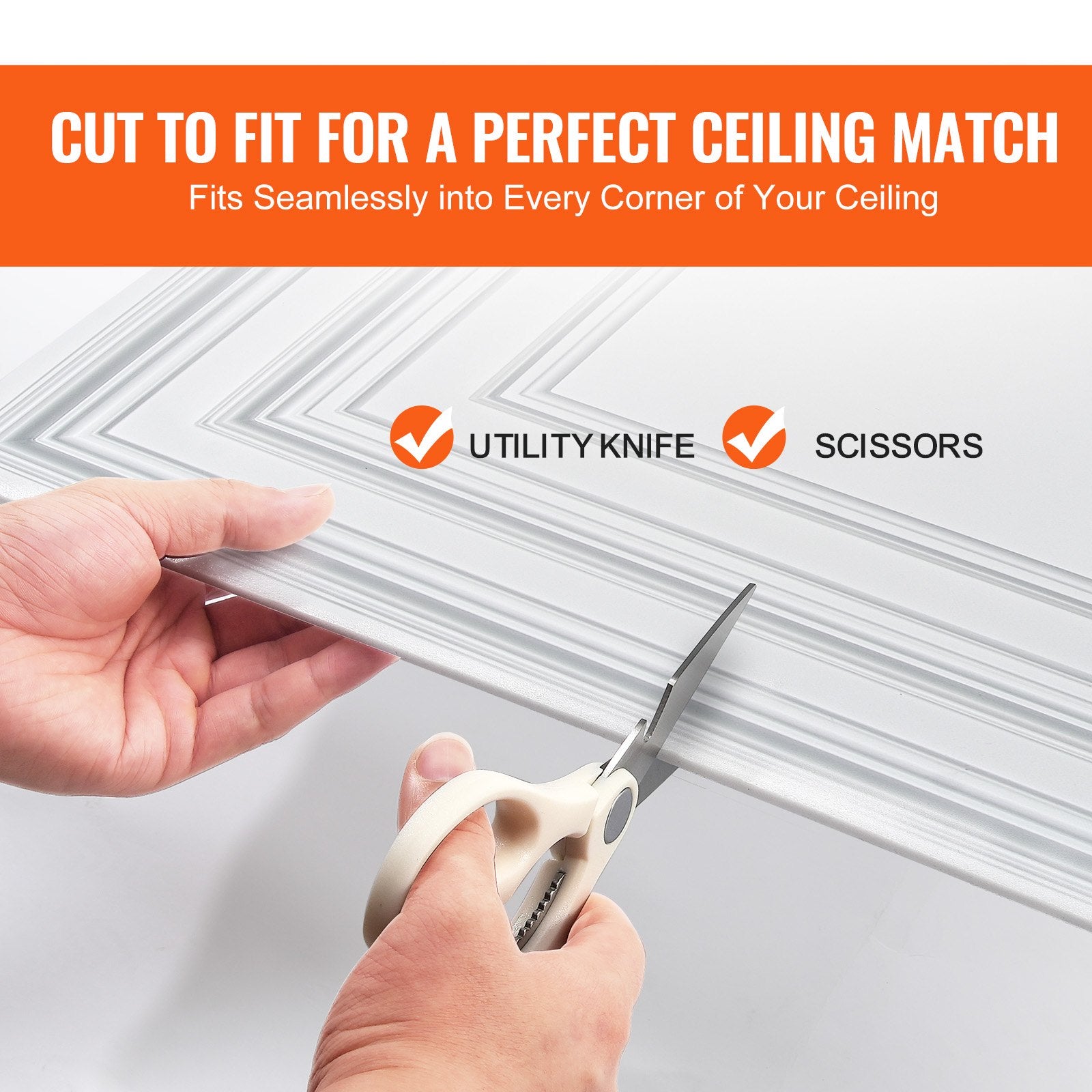 Kitchen & Bathroom DIY: VEVOR Ceiling Tiles 12-Pack 24 x 24 in PVC Easy Installation White Peg Pattern