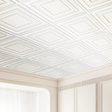 Kitchen & Bathroom DIY: VEVOR Ceiling Tiles 12-Pack 24 x 24 in PVC Easy Installation White Peg Pattern