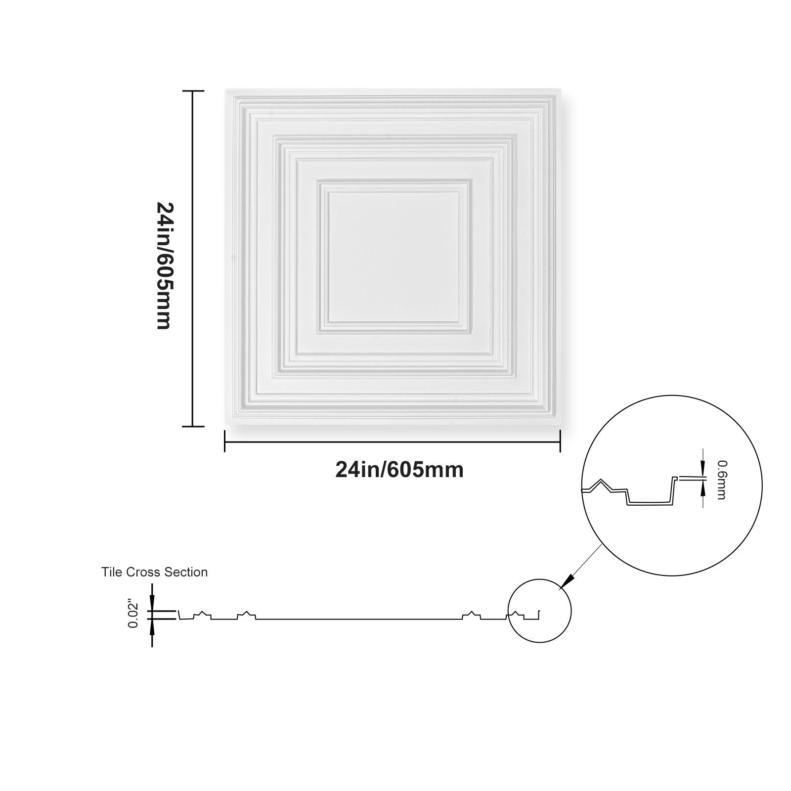 Kitchen & Bathroom DIY: VEVOR Ceiling Tiles 12-Pack 24 x 24 in PVC Easy Installation White Peg Pattern