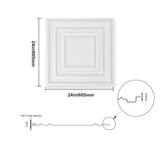 Kitchen & Bathroom DIY: VEVOR Ceiling Tiles 12-Pack 24 x 24 in PVC Easy Installation White Peg Pattern