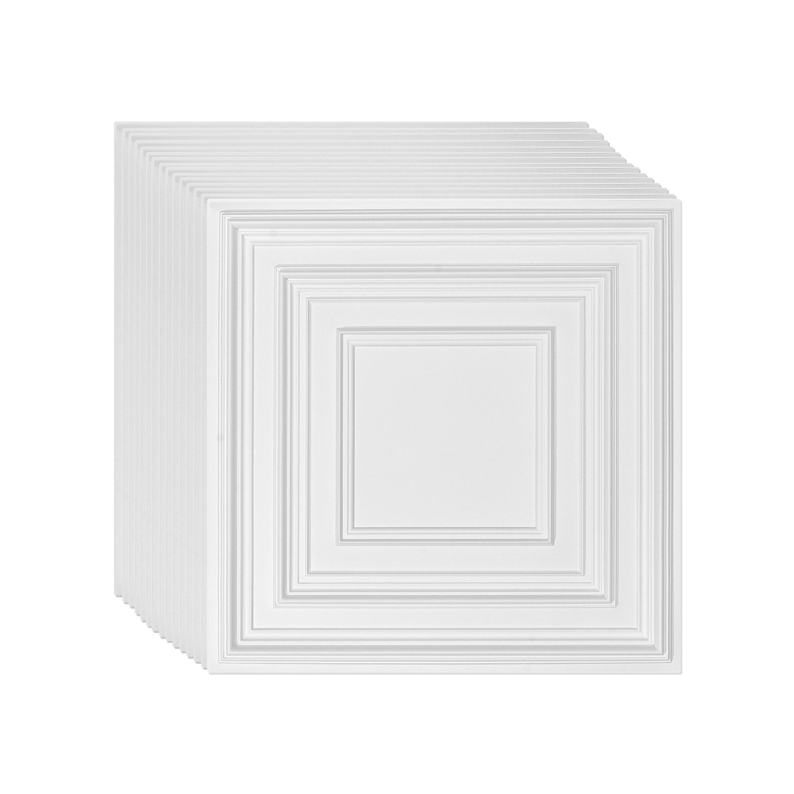 Kitchen & Bathroom DIY: VEVOR Ceiling Tiles 12-Pack 24 x 24 in PVC Easy Installation White Peg Pattern