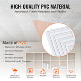 Kitchen & Bathroom DIY: VEVOR Ceiling Tiles 12-Pack 24 x 24 in PVC Easy Installation White Echo Pattern