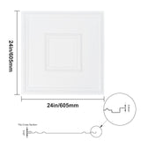 Kitchen & Bathroom DIY: VEVOR Ceiling Tiles 12-Pack 24 x 24 in PVC Easy Installation White Geometric