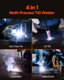 Welding Guns & Plasma Cutters: VEVOR TIG Welder 4-In-1 Welding Machine Pulse MMA Lift STICK IGBT Inverter LED