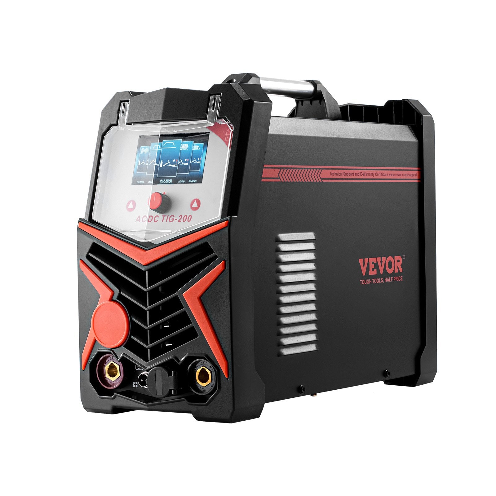 Welding Guns & Plasma Cutters: VEVOR TIG Welder, 200A 6-In-1 Aluminum Welding Machine (LED Display) - AC TIG/DC TIG/AC Pulse TIG/DC Pulse TIG/Spot TIG/MMA(Stick), Electric Welder with Synergic Control IGBT