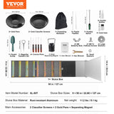 Gardening Tools: VEVOR Gold Panning Kit With Sluice Box, 50" Aluminum Gold Mining Equipment, 23 PCS Gold Prospecting Kit with Gold Pan, Classifier Screen, Separating Magnet, Drawstring Backpack and Accessories