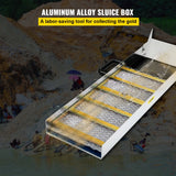 Building Toys: VEVOR Aluminum Alloy Sluice Box, Compact 36" Mini Sluice Boxes for Gold, Lightweight Gold Sluice Equipment, Portable Sluice Boxes with Miner\'s Moss, River, Creek, Gold Panning, Prospecting, Dredging