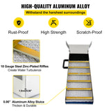 Building Toys: VEVOR Aluminum Alloy Sluice Box, Compact 36" Mini Sluice Boxes for Gold, Lightweight Gold Sluice Equipment, Portable Sluice Boxes with Miner\'s Moss, River, Creek, Gold Panning, Prospecting, Dredging