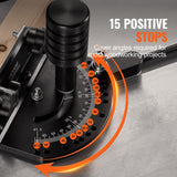 Chainsaws: VEVOR Precision Miter Gauge, Standard Slot 3/4'' x 3/8'', Aluminum Alloy Table Saw Miter Gauge with 19-35 in Grating 15 Angle Stops Adjustable Spring Loaded Plunger and Removable Disc, for Woodworking
