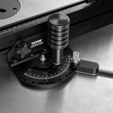 Chainsaws: VEVOR Precision Miter Gauge, Standard Slot 3/4'' x 3/8'', Aluminum Alloy Table Saw Miter Gauge with 19-35 in Grating 15 Angle Stops Adjustable Spring Loaded Plunger and Removable Disc, for Woodworking