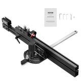 Chainsaws: VEVOR Precision Miter Gauge, Standard Slot 3/4'' x 3/8'', Aluminum Alloy Table Saw Miter Gauge with 19-35 in Grating 15 Angle Stops Adjustable Spring Loaded Plunger and Removable Disc, for Woodworking