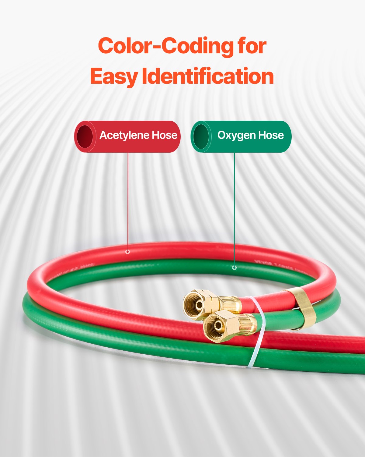 Garden Hoses: Oxygen Acetylene Hose 1/4-Inch x 50FT T Grade Hose 300PSI Max Working Pressure