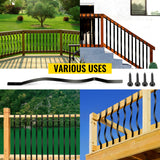 Fire Pits: VEVOR Deck Balusters, 51 Pack Metal Deck Spindles, 32.25""x1"" Staircase Baluster with Screws, Iron Deck Railing for Wood and Composite Deck, Stylish Baluster for Outdoor Stair Deck Porch