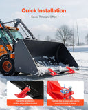 Bicycle Stands & Storage: VEVOR Tractor Bucket Protector, 2PCS Heavy Duty Steel Bucket Edge Protectors, Edge Tamer Anti-Skid Device with Double Hexagon Lock Nuts and Bolts, for Snow, Leave Removal & Spreading Gravel (Red)