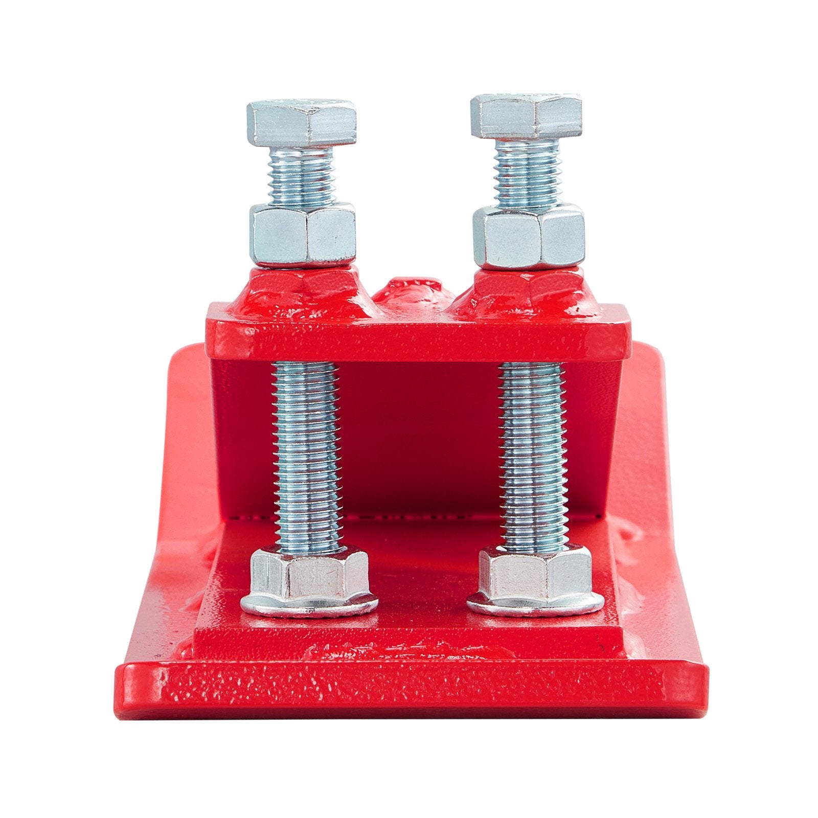 Tractor Bucket Protector, 2PCS Heavy Duty Steel Bucket Edge Protectors, Edge Tamer Anti-Skid Device with Double Hexagon Lock Nuts and Bolts, for Snow, Leave Removal & Spreading Gravel (Red)
