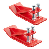 Bicycle Stands & Storage: VEVOR Tractor Bucket Protector, 2PCS Heavy Duty Steel Bucket Edge Protectors, Edge Tamer Anti-Skid Device with Double Hexagon Lock Nuts and Bolts, for Snow, Leave Removal & Spreading Gravel (Red)