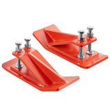 Bicycle Stands & Storage: VEVOR Tractor Bucket Protector, 2PCS Heavy Duty Steel Bucket Edge Protectors, Edge Tamer Anti-Skid Device with Double Hexagon Lock Nuts and Bolts, for Snow, Leave Removal & Spreading Gravel (Orange)