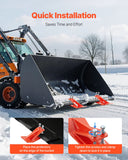 Bicycle Stands & Storage: VEVOR Tractor Bucket Protector, 2PCS Heavy Duty Steel Bucket Edge Protectors, Edge Tamer Anti-Skid Device with Double Hexagon Lock Nuts and Bolts, for Snow, Leave Removal & Spreading Gravel (Orange)