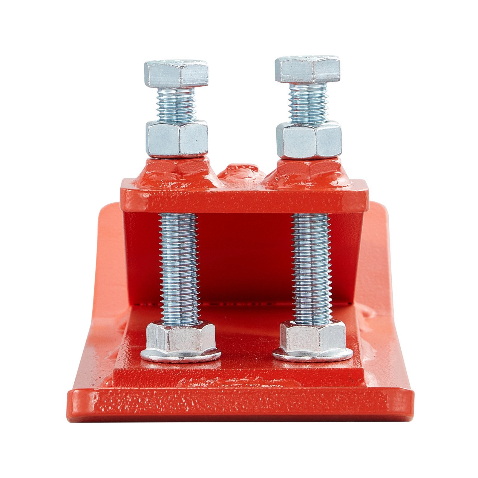 Tractor Bucket Protector, 2PCS Heavy Duty Steel Bucket Edge Protectors, Edge Tamer Anti-Skid Device with Double Hexagon Lock Nuts and Bolts, for Snow, Leave Removal & Spreading Gravel (Orange)