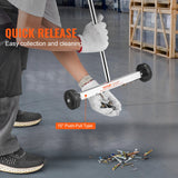Saw Accessories: VEVOR Magnetic Sweeper with Wheels, 15inch Mini Magnetic Sweeper, 8 lbs Capacity, Adjustable Handle, Lightweight Magnetic Pickup Sweeper to Pick Up Nails and Screws, Easy Cleanup of Workshop Garage
