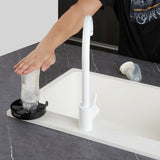 Kitchen Utensils: VEVOR Glass Rinser, 10 Powerful Spraying Jets Rotating Cup Rinser for Sink, 304 Stainless Steel Faucet Cup Washer & Silicone Nonslip Pad for Baby Bottle, Glass Cup, Wine Glass (Matte Black Base)
