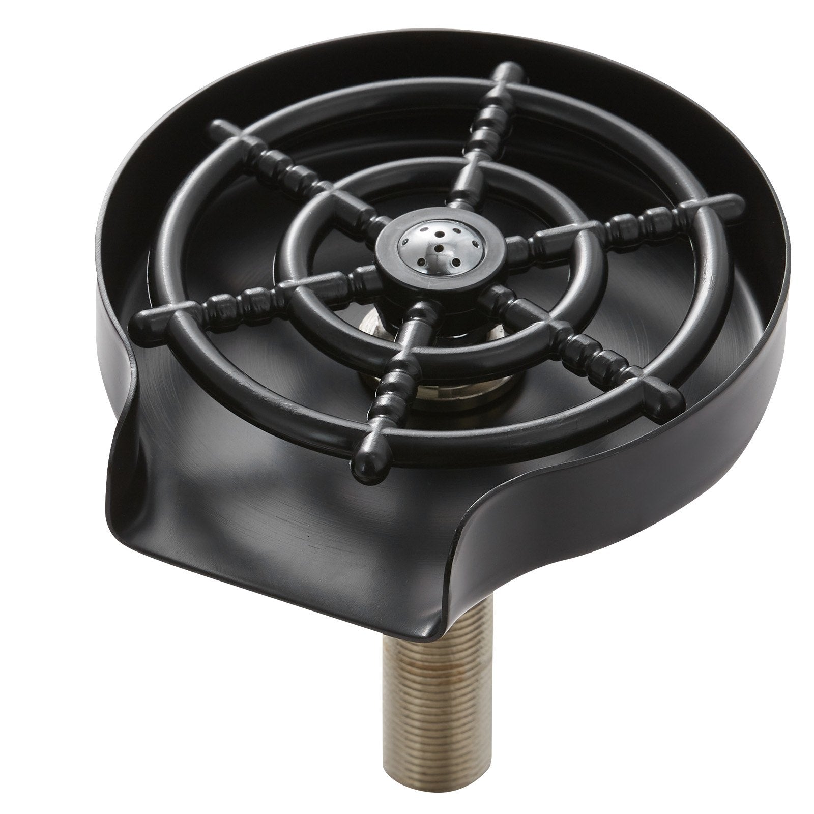 Drinkware: VEVOR Glass Rinser 10-Hole 360 Rotating Stainless Steel Washer ABS Cup Holder