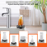 Drinkware: VEVOR Glass Rinser 10-Hole 360 Rotating Stainless Steel Washer ABS Cup Holder