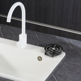 Drinkware: VEVOR Glass Rinser 10-Hole 360 Rotating Stainless Steel Washer ABS Cup Holder