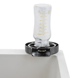 Drinkware: VEVOR Glass Rinser 10-Hole 360 Rotating Stainless Steel Washer ABS Cup Holder