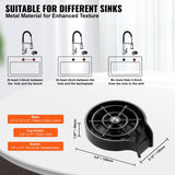 Basketball & Basketball Accessories: VEVOR Glass Rinser, 10 Powerful Spraying Jets Rotating Cup Rinser for Sink, Wearproof ABS Kitchen Sink Faucet Cup Washer & ABS Cup Holder for Baby Bottle, Glass Cup, Wine Glass (Black Base)