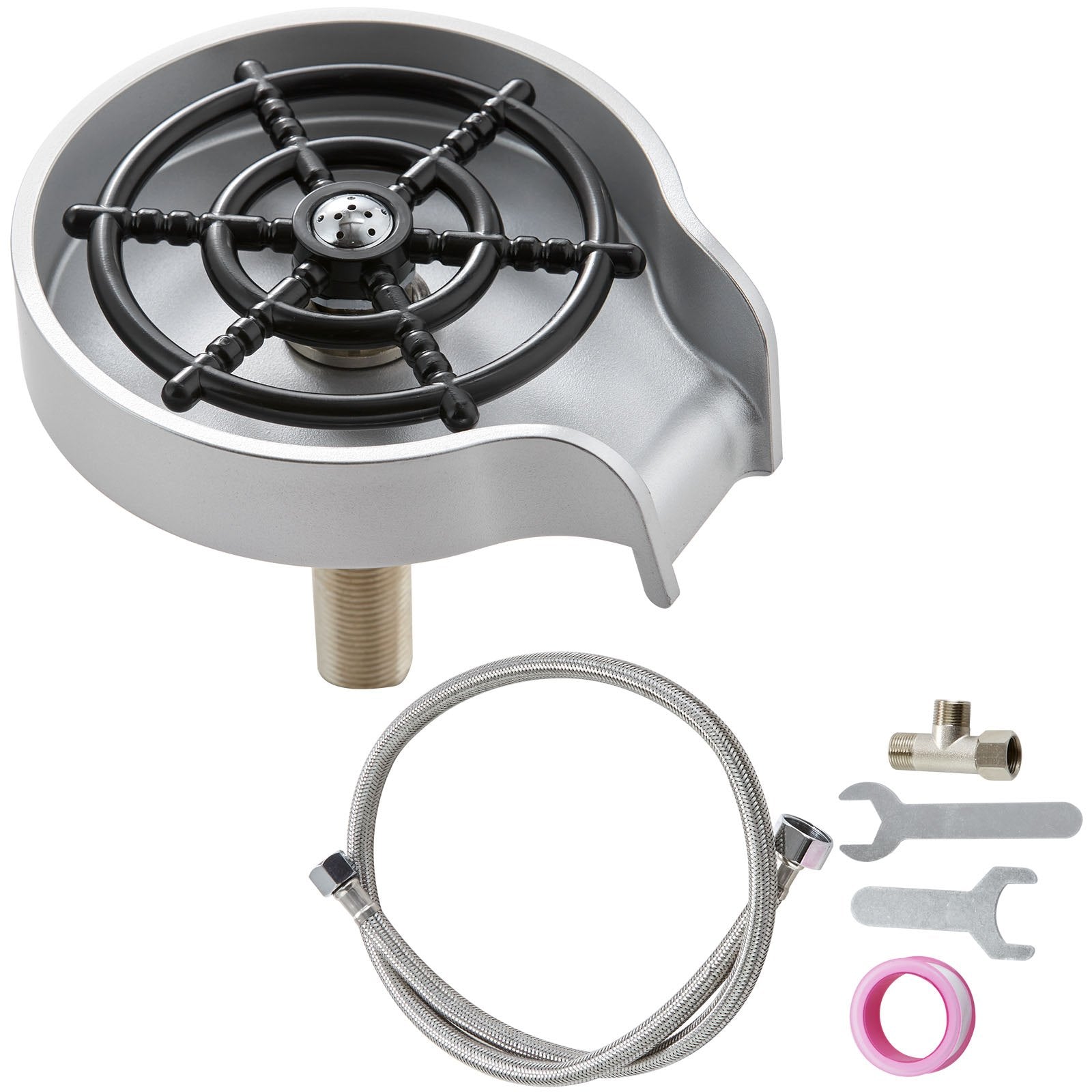 Audio Accessories: VEVOR Glass Rinser 10 Spraying Jets 360° Rotating ABS Cup Washer & Cup Holder