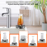 Drinkware: VEVOR Glass Rinser 10-Hole Rotating Stainless Steel Washer ABS Cup Holder