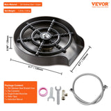 Drinkware: VEVOR Glass Rinser 10-Hole Rotating Stainless Steel Washer ABS Cup Holder