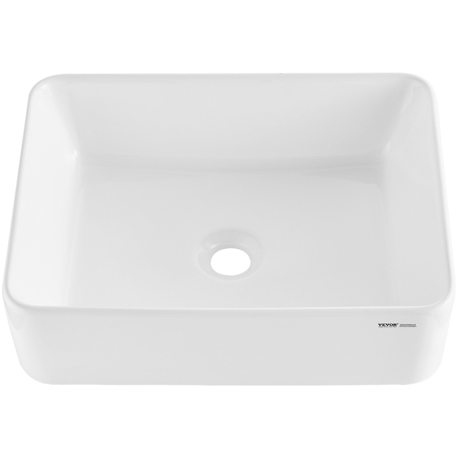Sinks: VEVOR Modern Ceramic Vessel Sink 48x37cm Bathroom Vanity Bowl Countertop White