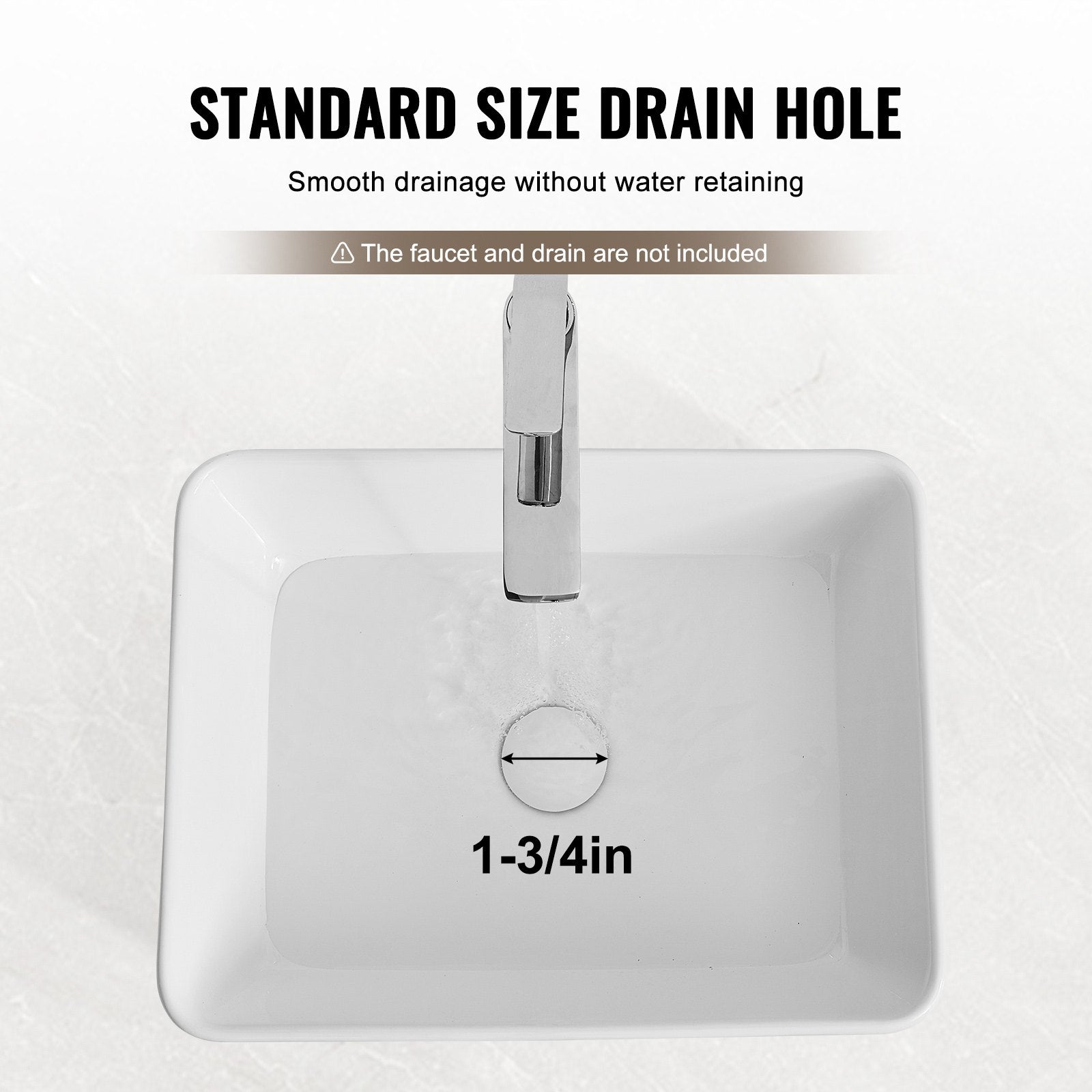 Sinks: VEVOR Modern Ceramic Vessel Sink 48x37cm Bathroom Vanity Bowl Countertop White