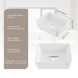 Sinks: VEVOR Modern Ceramic Vessel Sink 48x37cm Bathroom Vanity Bowl Countertop White