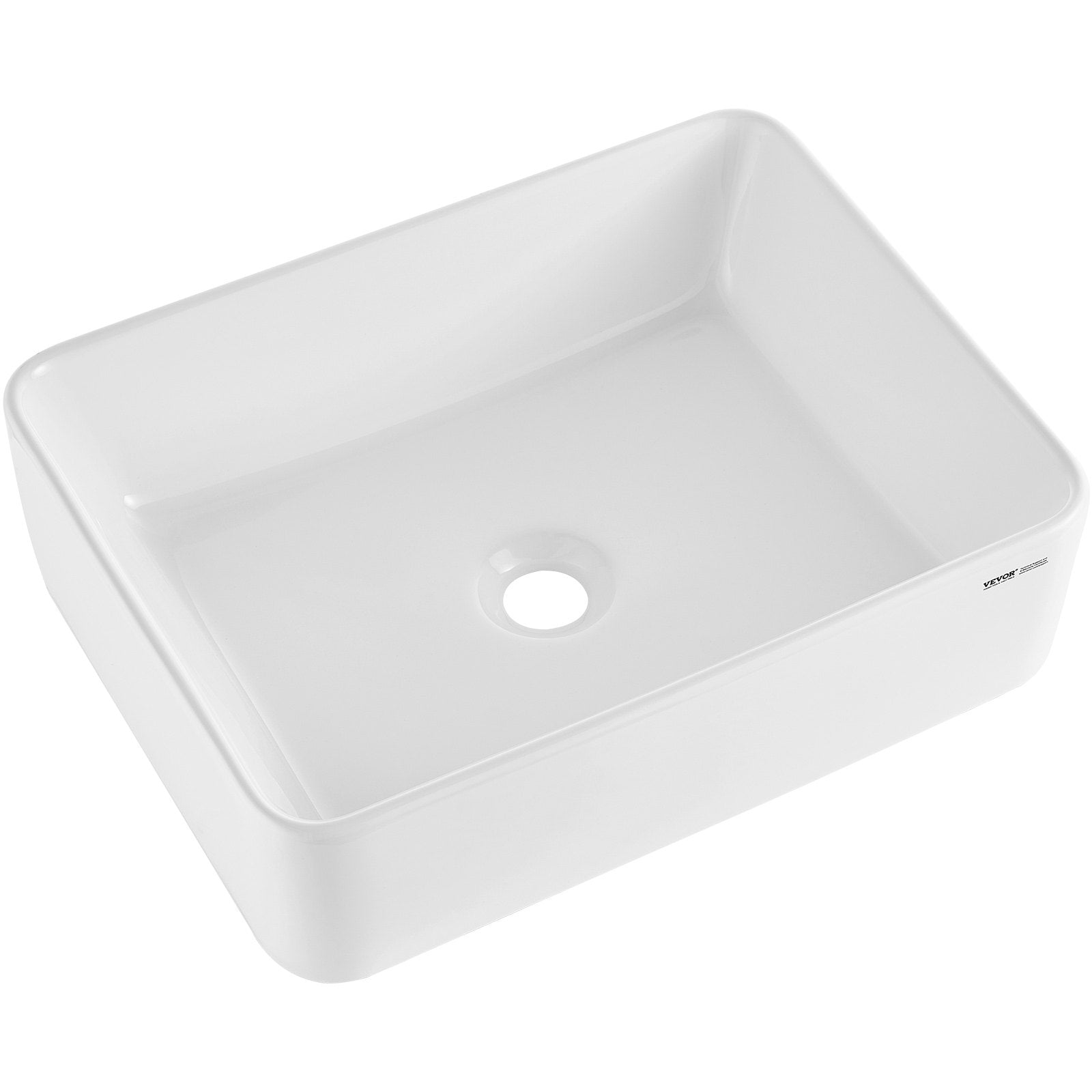Sinks: VEVOR Modern Ceramic Vessel Sink 48x37cm Bathroom Vanity Bowl Countertop White