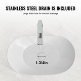 Kitchen & Bathroom DIY: VEVOR Modern Ceramic Vessel Sink 60x36cm Bathroom Vanity Bowl Countertop
