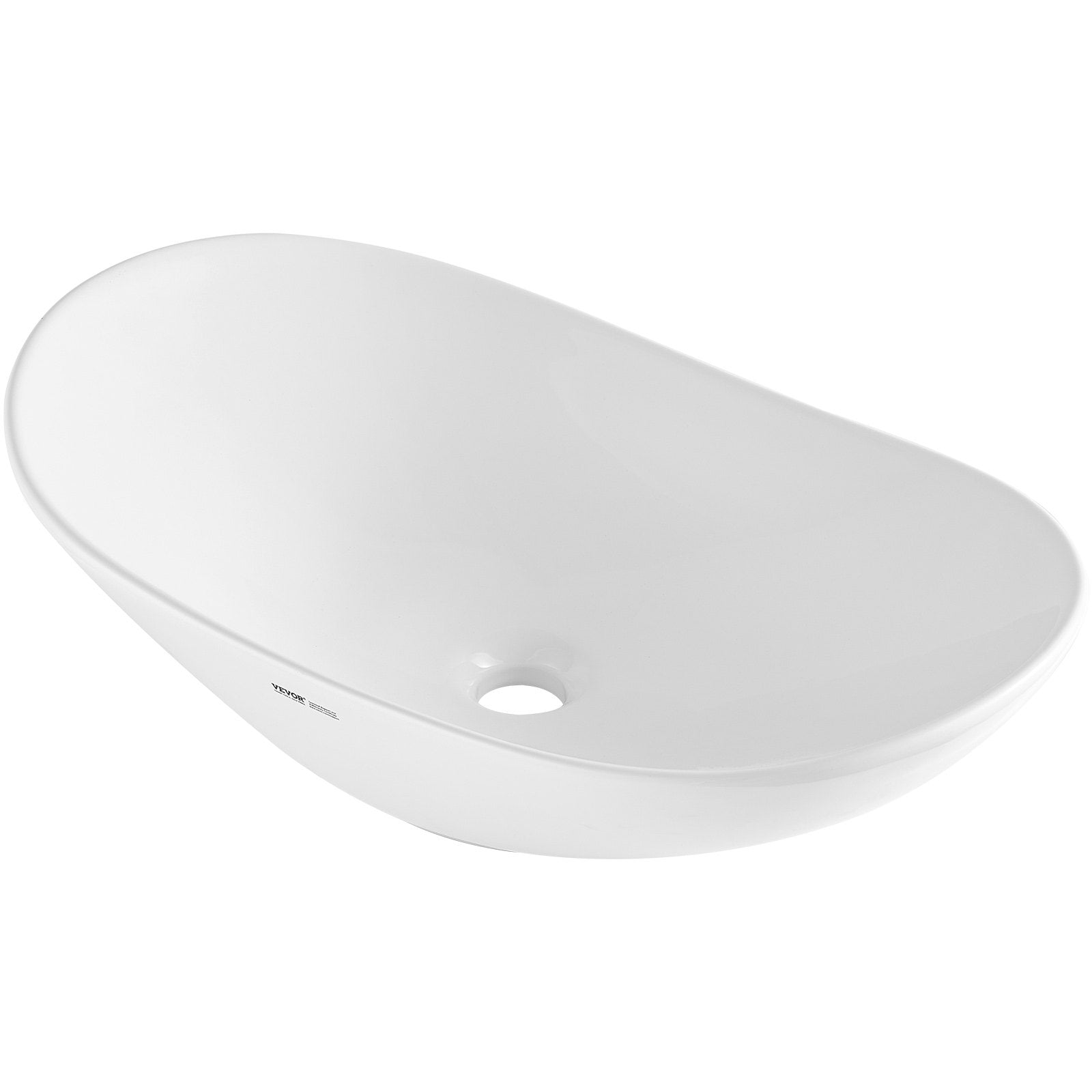 Kitchen & Bathroom DIY: VEVOR Modern Ceramic Vessel Sink 60x36cm Bathroom Vanity Bowl Countertop