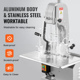 Speciality Appliances: VEVOR 650W Commercial Electric Meat Bandsaw Stainless Steel Bone Sawing Machine