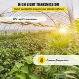 Greenhouses & Accessories: VEVOR Greenhouse Film, 24\' x 100\' Greenhouse Plastic Sheeting, 6 mil Thickness Suncover Greenhouse, Clear Polyethylene Cover, UV Proof Farm Plastic Supply for Gardening, Farming and Agriculture