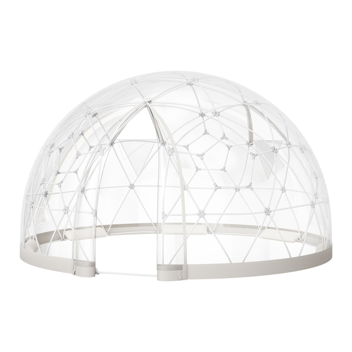 Garden Dome Tent, 2.9 x 1.75 m Outdoor Clear Bubble Tent for 2-4 Person, Weatherproof Geodesic Dome Greenhouse with Window, PVC Igloo Tents for Backyard Patios Camping Party Wedding