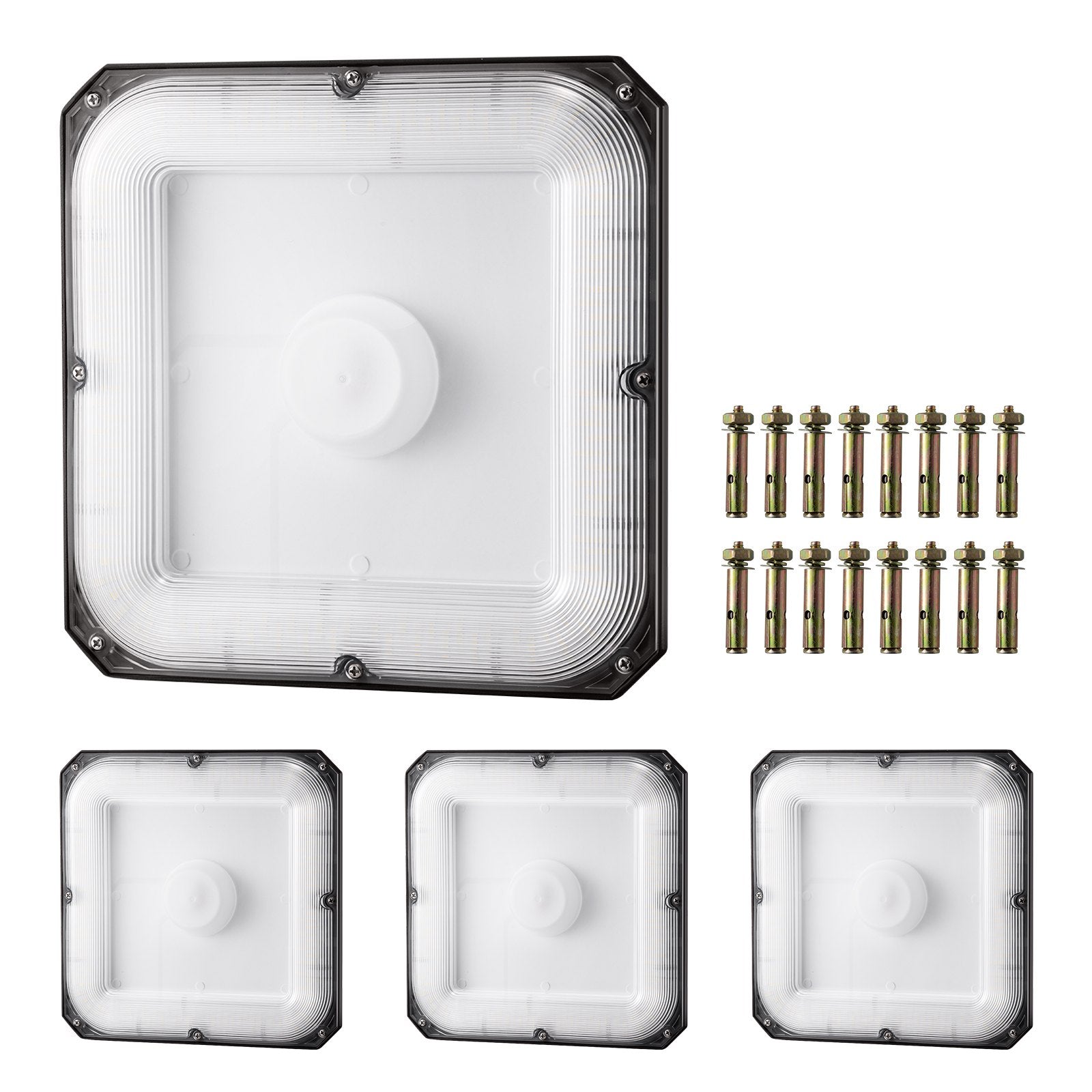 Outdoor Lights: VEVOR 4 Pack LED Canopy Lights 80W 8800LM 5000K Daylight Outdoor Canopy Lighting