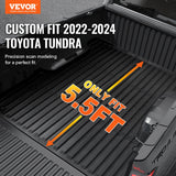 Automotive Parts: VEVOR Truck Bed Mat Fit 2022-2024 Toyota Tundra TPE Truck Bed Liner Accessories