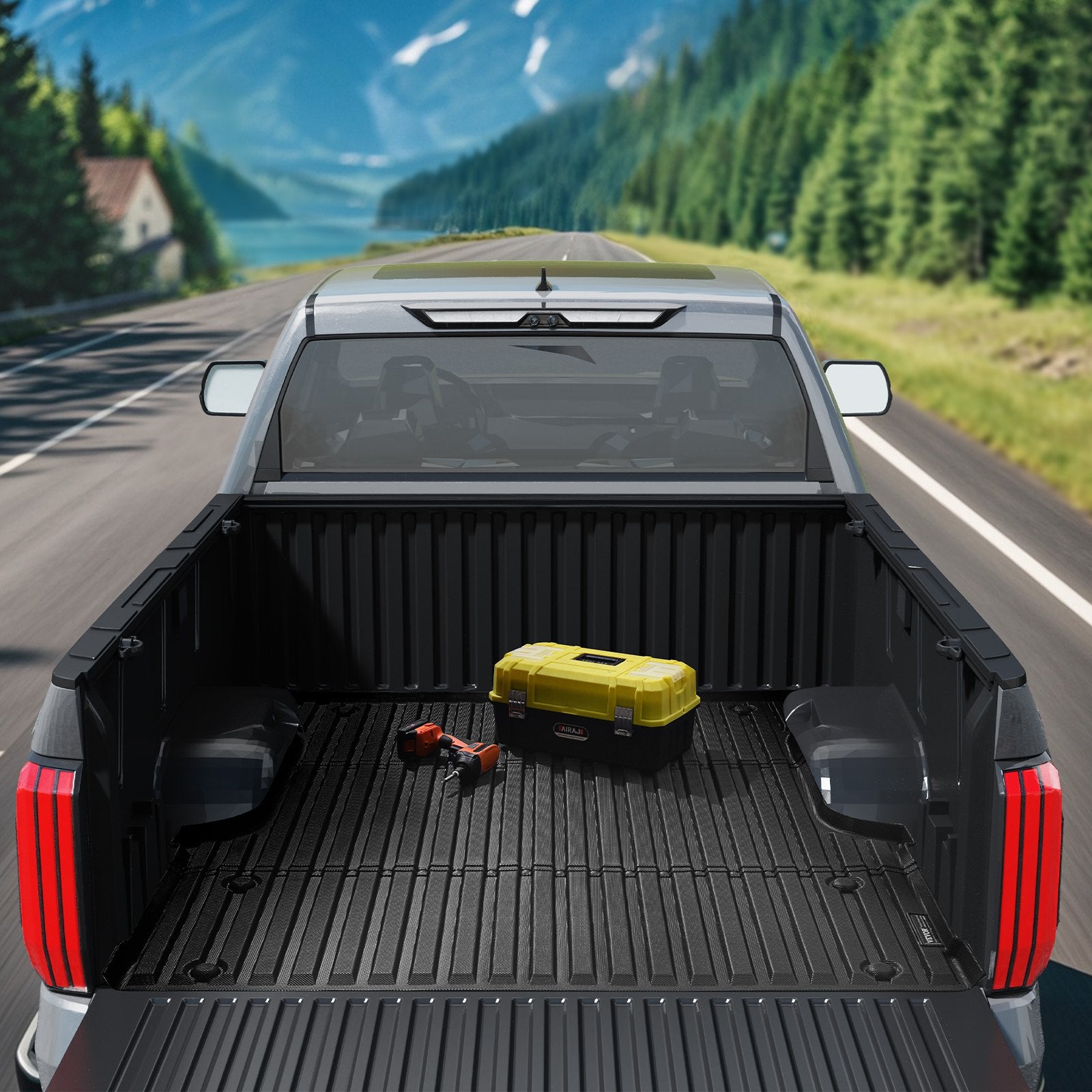 Automotive Parts: VEVOR Truck Bed Mat Fit 2022-2024 Toyota Tundra TPE Truck Bed Liner Accessories
