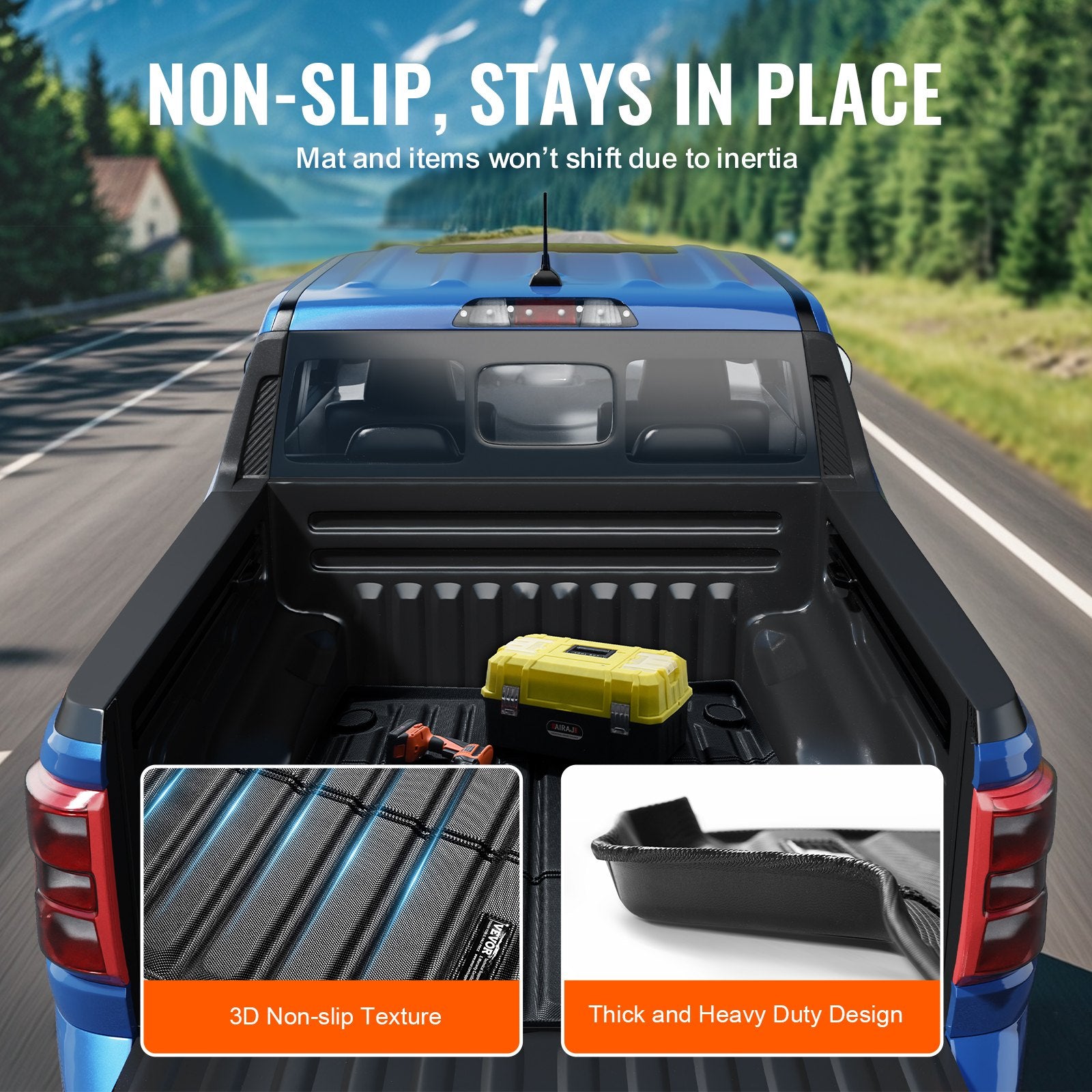 Automotive Repair & Speciality Tools: VEVOR Truck Bed Mat Fit 2022-2024 Ford Maverick TPE Truck Bed Liner Accessories