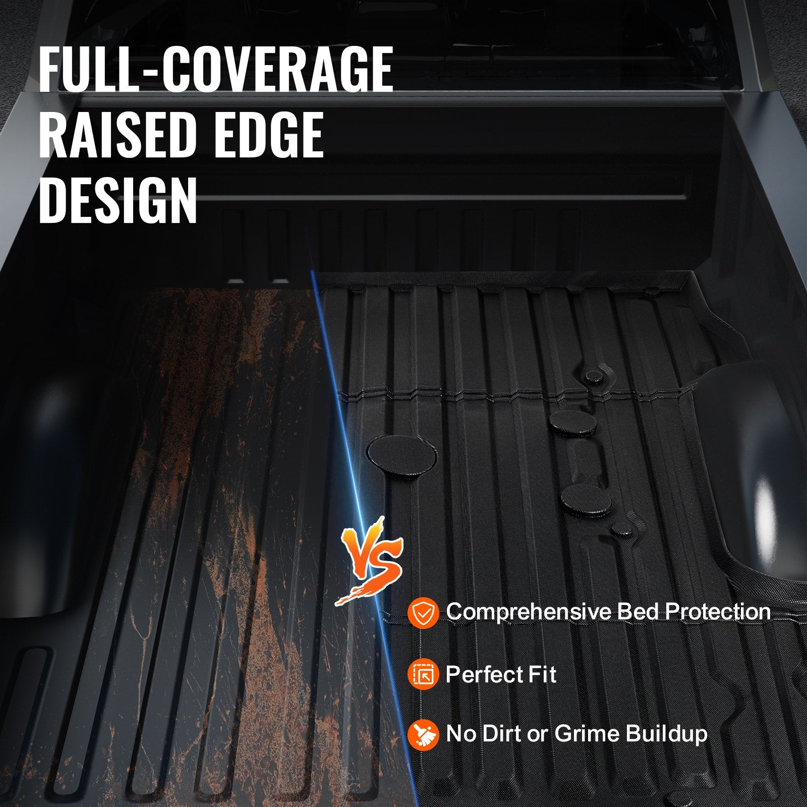 Automotive Decor: VEVOR Truck Bed Mat Fit 2017-2024 Ford F250/F350 TPE Truck Bed Liner Accessories